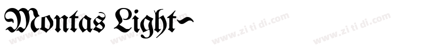 Montas Light字体转换